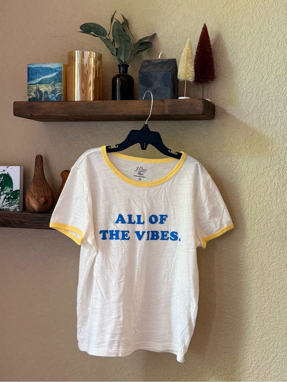 J. Crew Knit Goods Vibes Ringer shrunken Tee